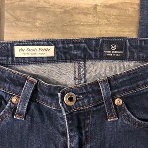 AG the Stevie Petite slim straight denim size 25